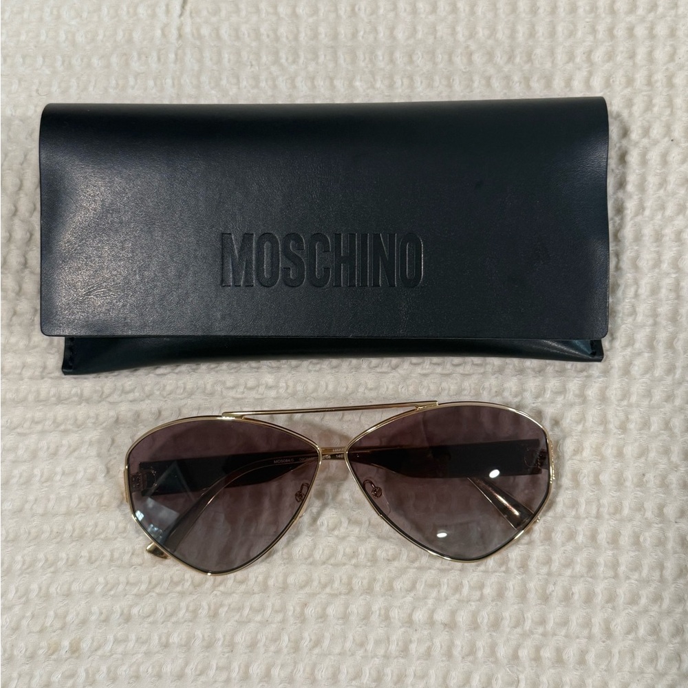 Moschino Aviator Sunglasses with Case
